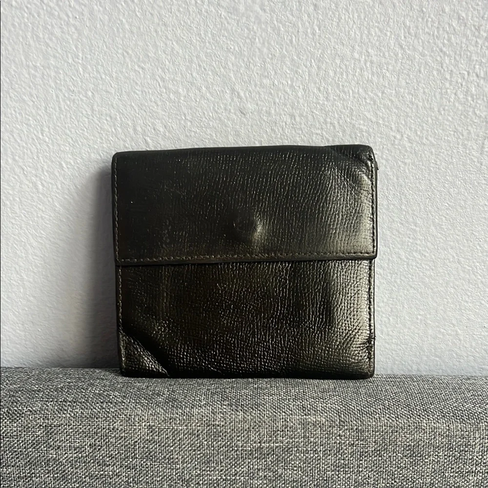 BVGARI Black Leather Bifold Wallet